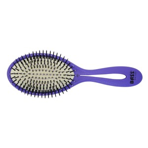 Bass Brushes BIO-FLEX Style & Detangle Hair Brush Patented Pure Plant Handle Professional Level Nylon Pins Medium Oval - 1 of 1