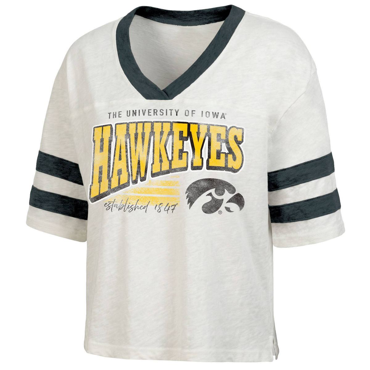 NCAA Iowa Hawkeyes Women's V-Neck T-Shirt