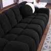 GlasFlength Human body structure for USA people,  marshmallow sofa,boucle sofa ,2  seater, Black, 65"*36"*28" - 4 of 4