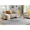 32.48" Sintered Stone and Chrome Metal Round Modern Coffee Table with Sturdy Construction and Spacious Tabletop - 3 of 4