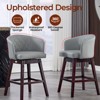 360 Degree Swivel Bar Stools, Counter Height Barstools, Modern Upholstered Bar Stools 2 pack - 2 of 4