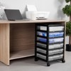 VEVOR Scrapbook Rolling Storage Cart, 6-Tier Large Capacity with Organizer Top, Black Frame with 4 Removable Wheels, PP Material Cart Only, Black - 2 of 4