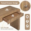 NicBex Rustic Console Table with Storage Drawers,Entryway Table with Curved Corners & Thick Legs,Fluted Foyer Tables for Entryway,Living Room - 3 of 4