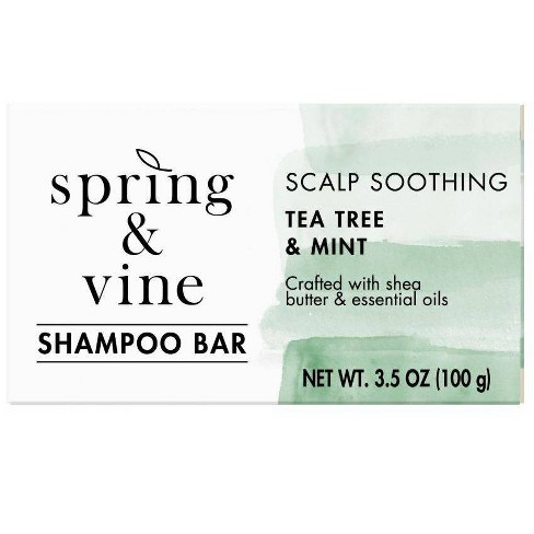 Spring Vine Tea Tree Mint Scalp Soothing Shampoo Bar 3 5oz Target