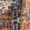 Nasitip 10'x13'Ultra-Thin Washable Runner Rug,Non-Slip Non-Shedding Stain Resistant Oriental Mat(Orange) - 3 of 4