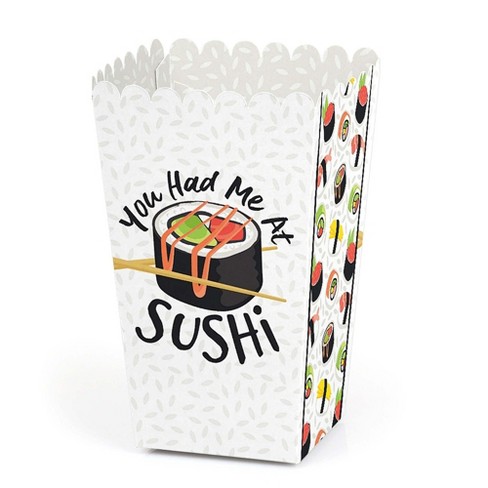 Big Dot of Happiness - Let's Roll - Sushi - Treat Box Party Favors - Japanese Party Goodie Gable Boxes - Set of 12
