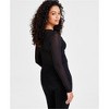 bar III Womens Cowlneck Knit Blouse, Black, PP/PXS - 2 of 2