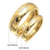 Ginger Lyne Tungsten Wedding Band for Men or Women Lords One Ring of Power Silver 6mm or 4mm - 4 of 4