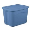 8 Pack Large Storage Bin, 18 Gallon Plastic Storage Container with Snap-on Lid, Light Blue - 4 of 4
