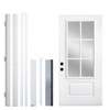 MAYEERTY New Design Fiberglass Composite Door Right Hand Inswing Entrance Door White Exterior Front Entry Doors with 4-9/16 Frame - 4 of 4