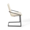 Pitch Upholstered Fabric Dining Armchair Black/Beige - Modway: Matte Black Frame, Foam Padded Seat - 3 of 4