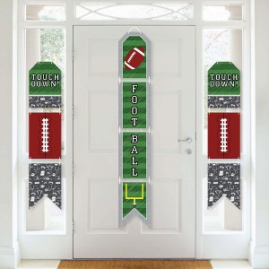 Big Dot of Happiness End Zone - Football - Hanging Vertical Paper Door Banners - Baby Shower or Birthday Party Wall Decoration Kit - Indoor Door Decor - 1 of 4