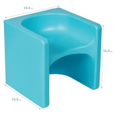 Ecr4kids Tri-me Adaptable Kids Cube Chair, Indoor Outdoor Plastic, 3-in ...
