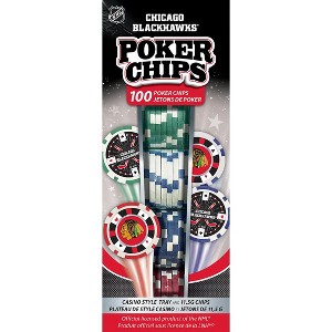 MasterPieces Casino Style 100 Piece Poker Chip Set - NHL Chicago Blackhawks - 1 of 4