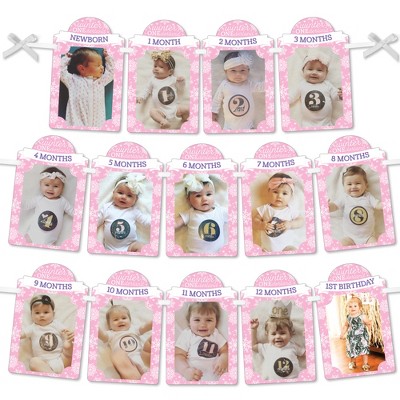 Big Dot Of Happiness Pink Snowflakes 1st Birthday - Diy Girl Winter