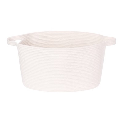 Unique Bargains Woven Handcrafted Cotton Rope Decorative Storage Basket 19" x 13.5" x 11"