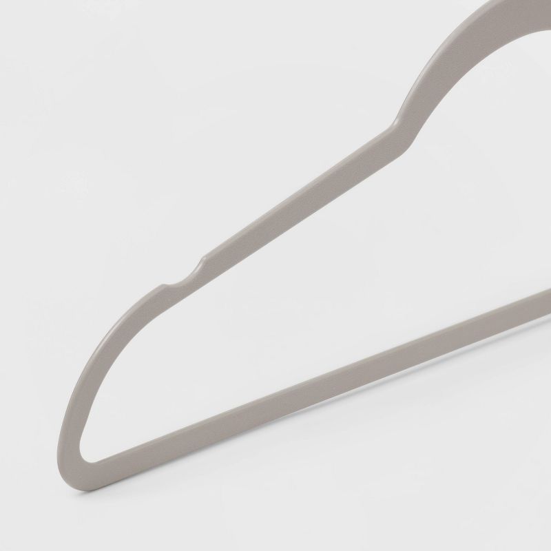 10pk Thin Plastic Hangers Gray - Brightroom&#8482;, 4 of 5