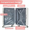 20" Carry-on Luggage with Crossbody Bag and Cosmetic Bag, PC Hard Shell Suitcase with TSA Lock, Wide Handle and 360° Spinner Wheels-ModernLuxe - 4 of 4
