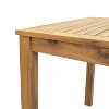 Sunnydaze Rodanthe Acacia Wood Outdoor Dining Table with Natural Oil Finish - 33.75" W - 2 of 4
