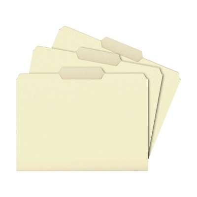 Staples Manila File Folders 3-Tab Center Position Letter 100/Box (116780)