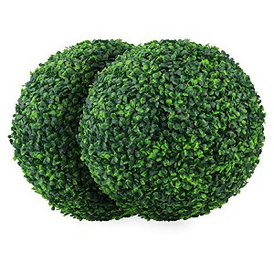 Sunnyglade 2 PCS 15.7 inch 4 Layers Artificial Plant Topiary Ball Faux Boxwood Decorative Balls for Backyard - 1 of 1