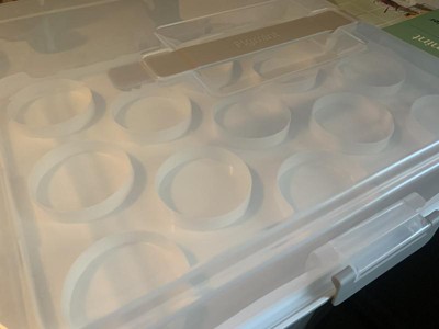 Plastic Rectangle Cupcake Carrier Clear/white/gray - Figmint™ : Target