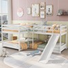 NicBex Full over Twin Bunk Bed Wooden Fourfold Bed Frame with Slide, Ladder and Full Length Guardrail, No Box Spring Required - 2 of 4
