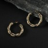 SOHI Women's Champayne Gold Twisted Hoop Earrrings - 2 of 4