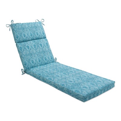 72.5" x 21" Outdoor/Indoor Chaise Lounge Cushion Nesco Caribe Blue - Pillow Perfect