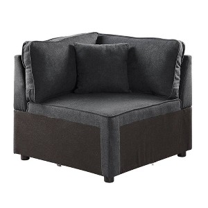 33" Silvester Gray Fabric - Acme Furniture: Upholstered Leather, Wood Frame, No Assembly Required - 1 of 4