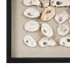 Shell Handmade Abstract Wall Decor with Beige Linen Backing and Black Frame Cream - Olivia & May - 4 of 4