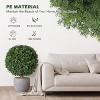 2-Pack 24" Artificial Boxwood Topiary Trees - UV Resistant Faux Plants in 6" Pots, Indoor/Outdoor Decor for Porch & Entryway - 3 of 4
