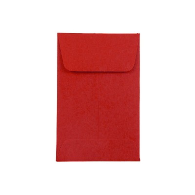JAM Paper #1 Coin Business Colored Envelopes 2.25 x 3.5 Red Recycled 356730632F