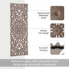 MH London Avril Wooden Hand Curved Floral Art Wall Decor Medallion in Brown Wash - 3 of 4