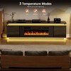 Skyzoo Electric Fireplace TV Stand for TVs up to 80" with LED Lights & 4 AC Power Outlets, TV console for Living Room - 3 of 4