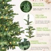 8ft Pre-Lit Christmas Tree with 500 Warm White LED Lights, 1307 PE+PVC Tips, Realistic Layered Look, Unique Wooden Base Holiday Tree for Home Decor - 2 of 4