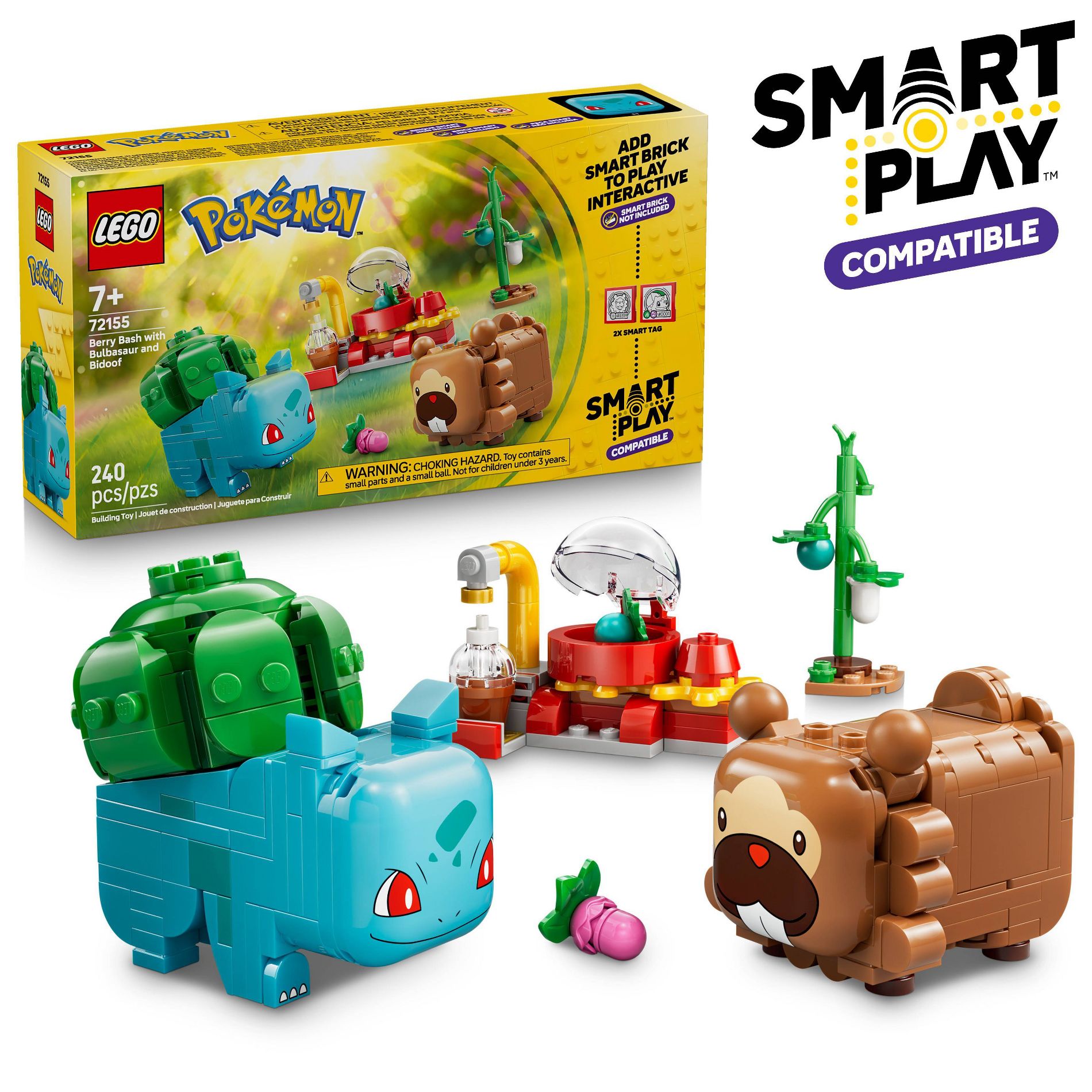 LEGO Pokémon SMART Play: Berry Bash with Bulbasaur and Bidoof 72155