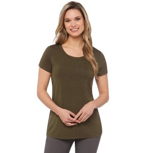 Rekucci Short Sleeve Scoop Neck Stretch T-Shirt for Women - 1 of 3