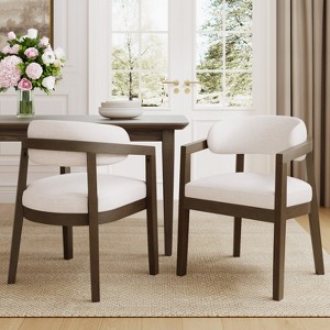 Christopher Knight Home Darien Upholstered Rubberwood Dining Chairs (Set of 2) - 1 of 4