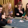 YONWAY  Poker Table Foldable, 70" Oval Blackjack Casino Texas Holdem Poker Game Table for 10 Players with Cup Holders, Blue and Brown - 2 of 4