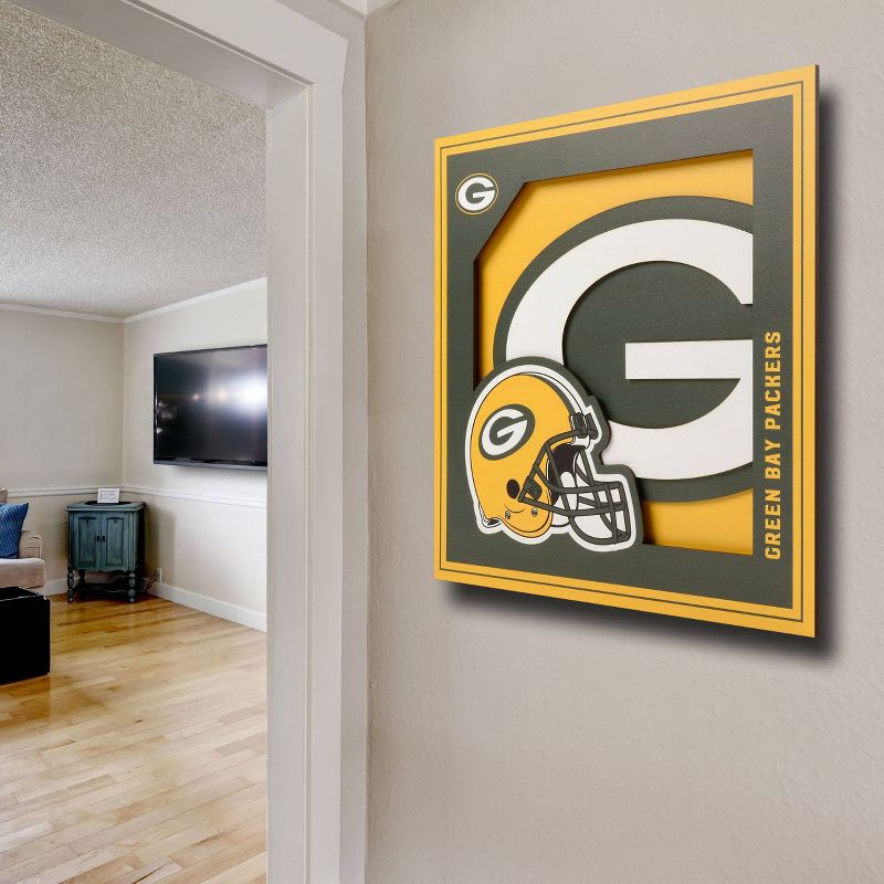 NFL Green Bay Packers 3D Logo Series Wall Art - 12&#34;x12&#34;, 3 of 5