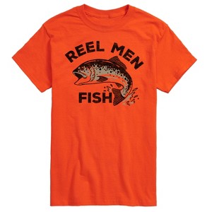 Men's - Instant Message - Reel Men Fish Short Sleeve Graphic T-Shirt - 1 of 4