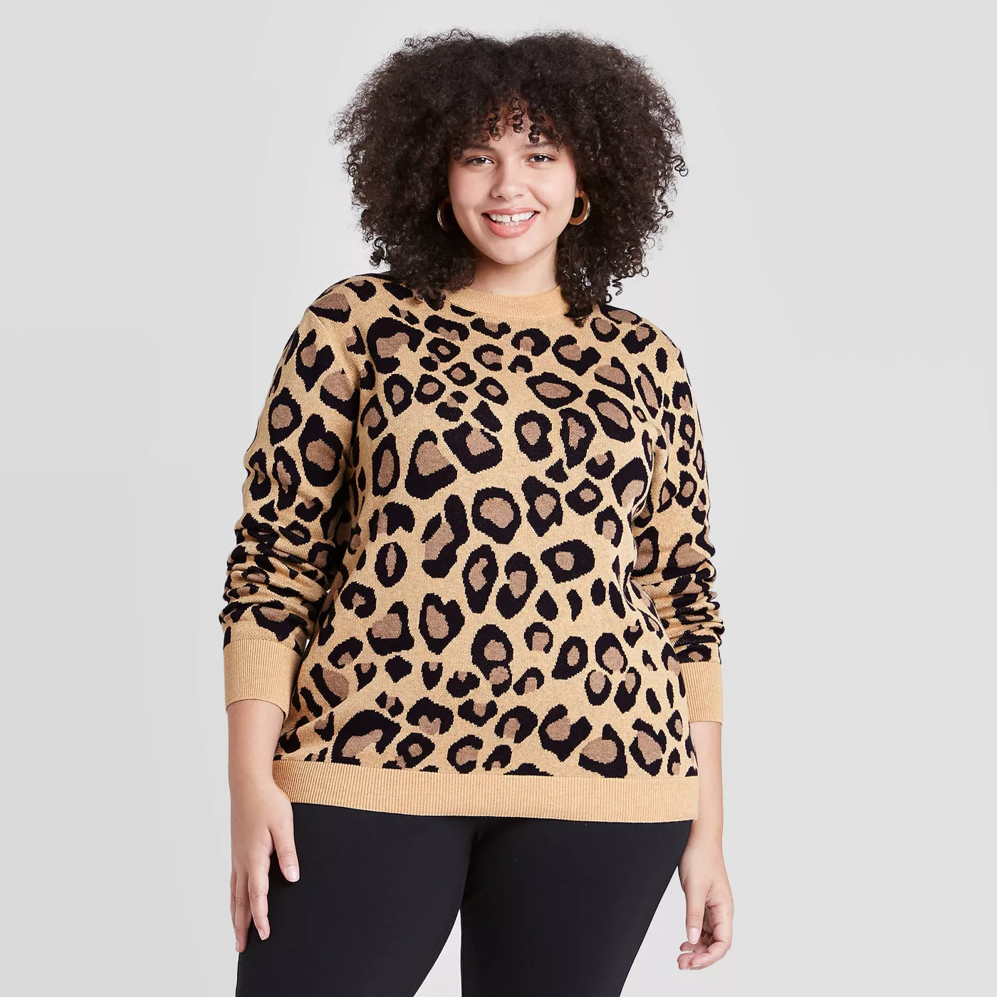 Women's Plus Size Crewneck Pullover Sweater - Ava & Viv™ - image 1 of 7