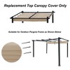 Sevobal Patio Umbrellas Replacement Canopy Top Cover Fabric For Outdoor Patio Retractable Pergola Sun-Shelter Canopy, Khaki, 135.83"*94.46"*8.66" - 2 of 4