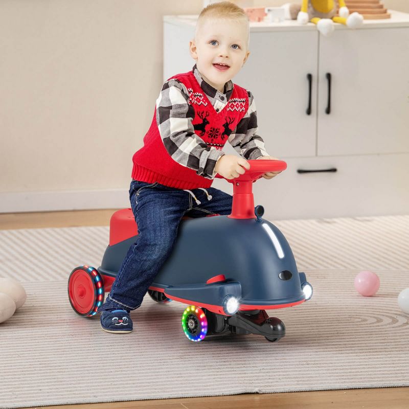 Costway 2 in 1 Electric Wiggle Car Kids Ride On Drifting Wiggle Car with Music and Pedal, 4 of 11
