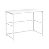 INFURNIC Desks Modern Computer Desk Writing Workstation with Storage Drawers and Metal Legs for Home Office, White, 40"*19"*30" - 4 of 4