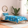 Deny Designs Twin/ Twin Extra Long Marta Barragan Camarasa Peace Doves Blue Comforter and Pillow Sham Blue - 2 of 4