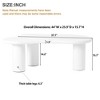 CENGHU Round Petal-Shaped Coffee Table, Cream Style Center Table with 3 Thick Legs, Minimalist Irregular Tea Table with Sleek Round Edges for Bedroom - 4 of 4