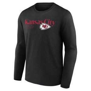 NFL Kansas City Chiefs Men's Black Long Sleeve T-Shirt - 1 of 3