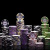 Slickblue 25-Count Milano 10g Clay Poker Chips, Real Casino Look, Compression Molded, Stylish Inlay Design, $10-$10,000 - 3 of 3